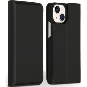 Accezz Premium Leather Slim Bookcase voor de iPhone 13 Mini - Zwart