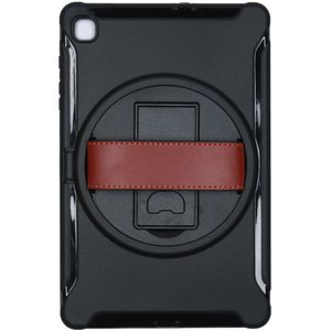 Defender Backcover met strap voor de Samsung Galaxy Tab S6 Lite / Tab S6 Lite (2022) / Tab S6 Lite (2024) - Zwart