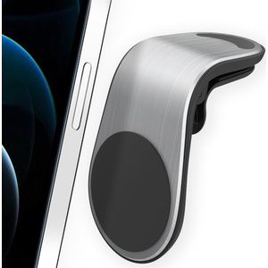 Accezz Telefoonhouder auto voor de Samsung Galaxy A33 - Universeel - Ventilatierooster - Magnetisch - Zilver