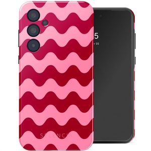 Selencia Vivid Tough Backcover voor de Samsung Galaxy A35 - Wave Vibes Lipstick