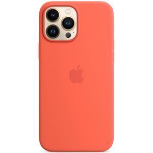 Apple Silicone Backcover MagSafe voor de iPhone 13 Pro Max - Nectarine