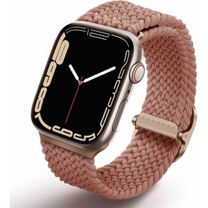 Uniq Aspen Braided bandje voor de Apple Watch Series 1 t/m 9 / SE (38/40/41 mm) | Series 10 (42 mm) - Grapefruit Pink