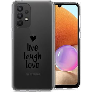 iMoshion Design hoesje voor de Samsung Galaxy A33 - Live Laugh Love - Zwart