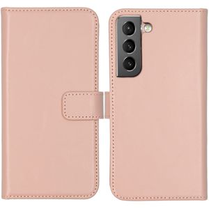 Selencia Echt Lederen Bookcase voor de Samsung Galaxy S22 - Dusty Pink