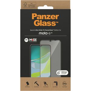 PanzerGlass Ultra-Wide Fit Anti-Bacterial Screenprotector voor de Motorola Moto E13