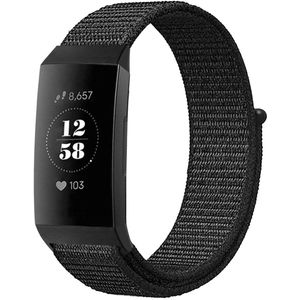 iMoshion Nylon bandje voor de Fitbit Charge 3 / 4 - Zwart