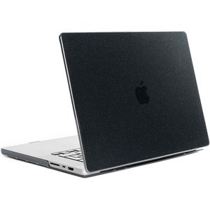 Selencia Glitter Cover voor de MacBook Air 13 inch (2018-2020) - A1932 / A2179 / A2337 - Zwart