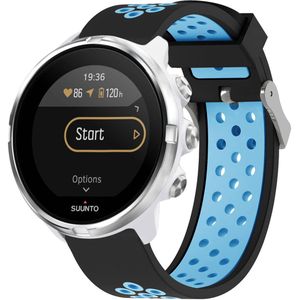 imoshion Siliconen sport bandje - Universeel 24 mm aansluiting - Zwart/Blauw