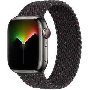 Gevlochten solobandje voor de Apple Watch | 38/40/41/42 mm - Maat 1 - Black Unity