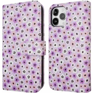 iMoshion Design Bookcase voor de iPhone 12 (Pro) - Purple Flowers
