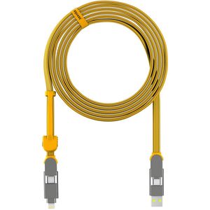 Rolling Square inCharge® XL 6-in-1 snellaadkabel - 3 meter - Yellow