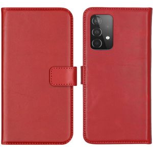 Selencia Echt Lederen Bookcase voor de Samsung Galaxy A52(s) (5G/4G) - Rood