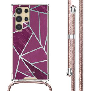 imoshion Design hoesje met koord voor de Samsung Galaxy S24 Ultra - Bordeaux Graphic