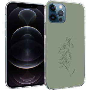 iMoshion Design hoesje voor de iPhone 12 (Pro) - Floral Green