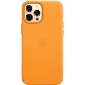 Apple Leather Backcover MagSafe voor de iPhone 12 Pro Max - California Poppy