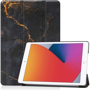 iMoshion Trifold Design Bookcase voor de iPad 7 (2019) / iPad 8 (2020) / iPad 9 (2021) 10.2 inch - Black Marble
