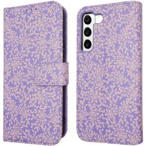 iMoshion Design Bookcase voor de Samsung Galaxy S22 - Purple White Flowers