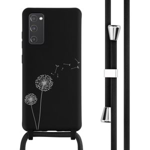 iMoshion Siliconen design hoesje met koord voor de Samsung Galaxy S20 FE - Dandelion Black