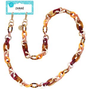 Zanae Universeel telefoon koord ketting - Tigers Eye