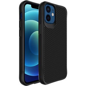 imoshion Rugged Hybrid Carbon Case voor de Apple iPhone 12 Mini - Zwart