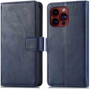 imoshion Luxe Bookcase voor de Apple iPhone 15 Pro - Donkerblauw