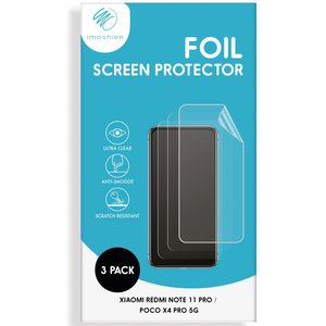 iMoshion Screenprotector Folie 3 pack voor de Xiaomi Redmi Note 11 Pro / Poco X4 Pro 5G