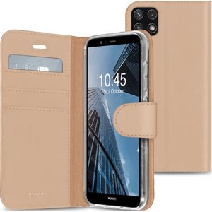 Accezz Wallet Softcase Bookcase voor de Samsung Galaxy A22 (5G) - Goud
