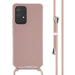 iMoshion Siliconen hoesje met koord voor de Samsung Galaxy A53 - Sand Pink