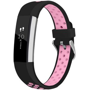 iMoshion Siliconen sport bandje voor de Fitbit Alta (HR) - Zwart/Roze