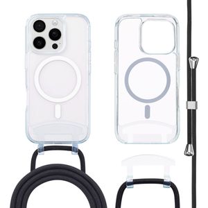 imoshion MagSafe Backcover met afneembaar koord voor de Apple iPhone 16 Pro - Transparant