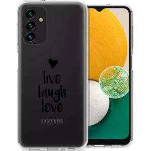 iMoshion Design hoesje voor de Samsung Galaxy A13 (5G) / A04s - Live Laugh Love - Zwart