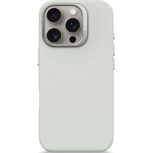 Decoded Silicone Backcover MagSafe voor de Apple iPhone 16 Pro - Stone Grey