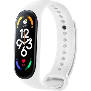 iMoshion Siliconen bandje voor de Xiaomi Mi Band 7 - Wit