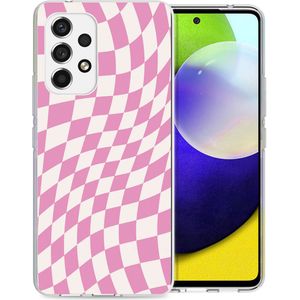 iMoshion Design hoesje voor de Samsung Galaxy A53 - Retro Pink Check