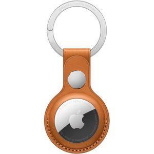 Leather Key Ring voor de Apple AirTag - Golden Brown