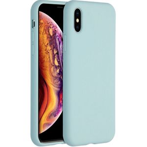 Accezz Liquid Silicone Backcover voor de iPhone Xs / X - Sky Blue