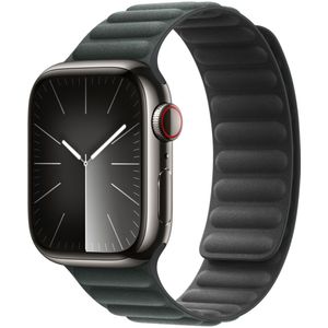 Magnetic Link-bandje FineWoven voor de Apple Watch Series 1-9 / SE - 38/40/41 mm - Maat S/M - Evergreen