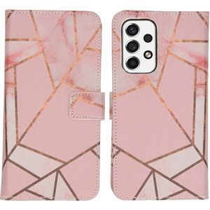 iMoshion Design Softcase Bookcase voor de Samsung Galaxy A53 - Pink Graphic