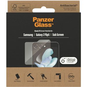 PanzerGlass Ultra-Wide Fit Anti-Bacterial Screenprotector voor de Samsung Galaxy Z Flip 5