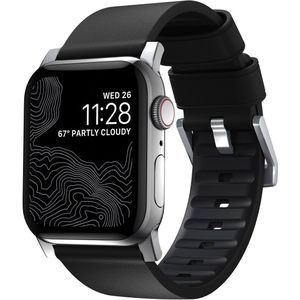 Nomad Active Pro Band voor de Apple Watch Series 1 t/m 10 / SE / Ultra (2) (44/45/46/49 mm) - Zwart/Zilver
