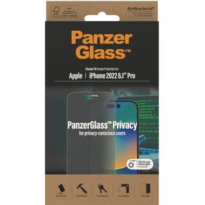 PanzerGlass Privacy Anti-Bacterial Screenprotector voor de iPhone 14 Pro