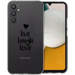 iMoshion Design hoesje voor de Samsung Galaxy A34 (5G) - Live Laugh Love - Zwart