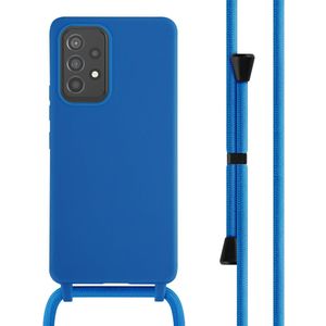 iMoshion Siliconen hoesje met koord voor de Samsung Galaxy A53 - Blauw