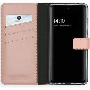 Selencia Echt Lederen Bookcase voor de Samsung Galaxy A52(s) (5G/4G) - Roze