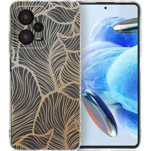 iMoshion Design hoesje voor de Xiaomi Redmi Note 12 Pro - Golden Leaves