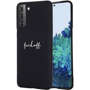 iMoshion Design hoesje voor de Samsung Galaxy S21 - Fuck Off - Zwart