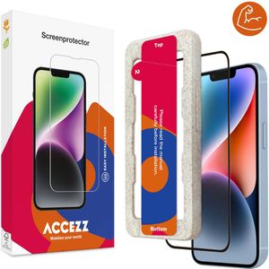 Accezz Triple Strong Full Cover Glas Screenprotector met applicator voor de iPhone 13 / 13 Pro / 14 - Transparant