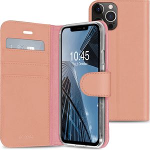 Accezz Wallet Softcase Bookcase voor de iPhone 13 Pro - Rosé Goud