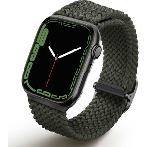 Uniq Aspen Braided bandje voor de Apple Watch Series 1 t/m 10 / SE / Ultra (2) (44/45/46/49 mm) - Cypress Green