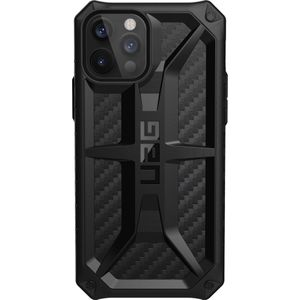 UAG Monarch Backcover voor de iPhone 12 (Pro) - Carbon Fiber Black